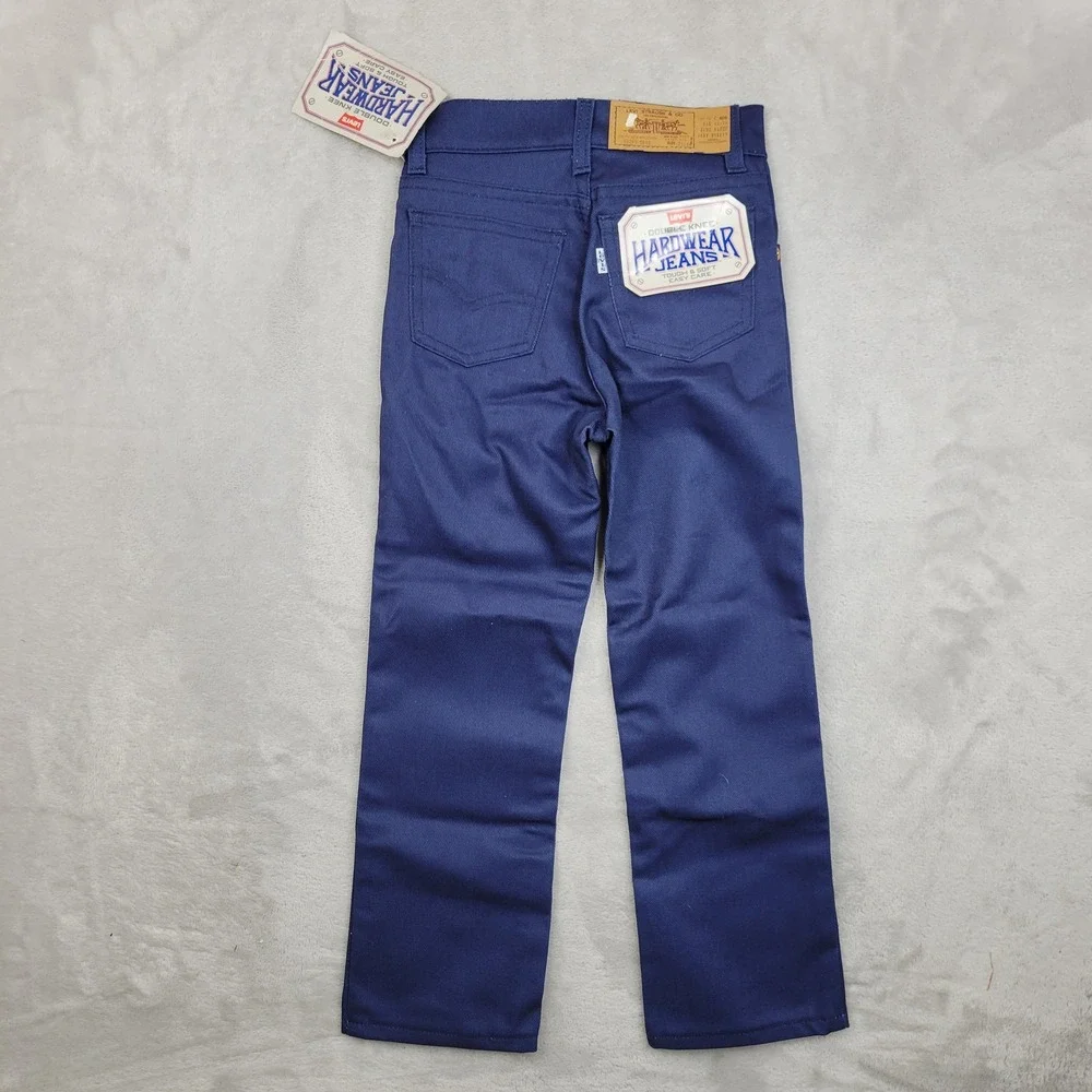 Vintage Levis Jeans‎ Boys 7 Slim Double Knee Made USA Hardware 80s Kids Pants